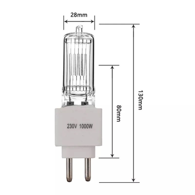 230V 1000W ควอตซ์หลอดฮาโลเจนหลอดไฟควอตซ์หลอดฮาโลเจนสำหรับไฟเวที