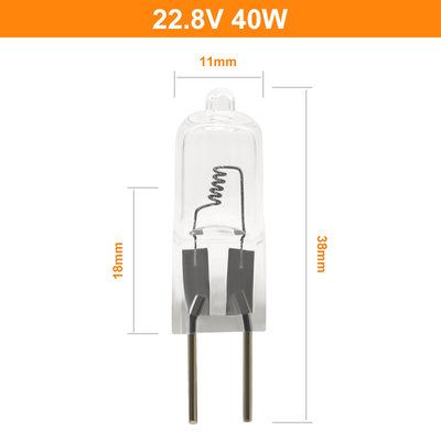 22.8v 40w G6.35 โรงพยาบาลหลอดฮาโลเจนทางการแพทย์ 3000k 1000 Lumen