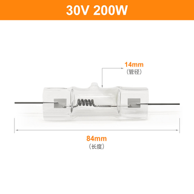 30V 200W หลอดฮาโลเจนขนาดเล็ก แสดงผล หลอดไฟออปติก 250W หลอดฮาโลเจนควอตซ์