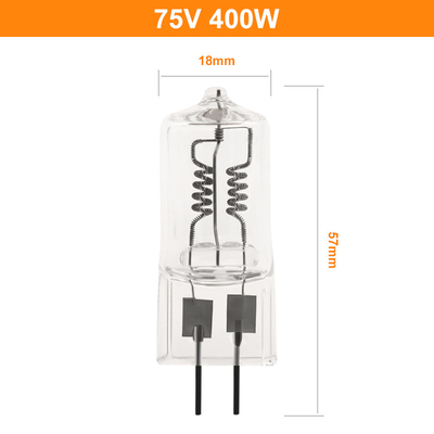 หลอดฮาโลเจน 75V 400 วัตต์ปลายเดี่ยว GX6.35 แรงดันสูงปานกลาง