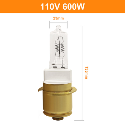 หลอดไฟฮาโลเจน 110V 600 วัตต์สำหรับไฟท้ายรถหัวรถจักรควอตซ์ไฟหน้าฮาโลเจน P40s / 41