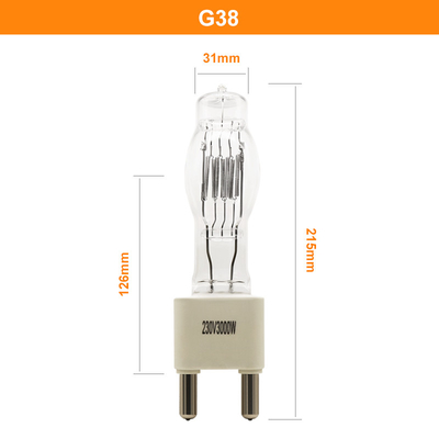 230V 3000W Marine Searchlight Bulbs เรือ หลอดฮาโลเจน G38 3200K Stage Studio