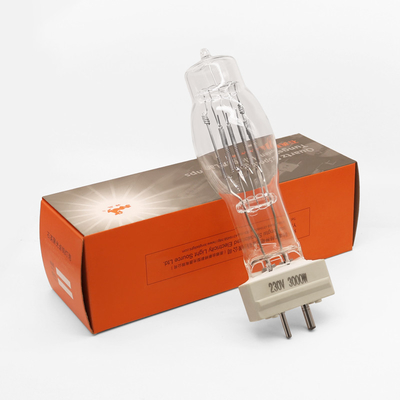 GY16 3000W ควอตซ์หลอดฮาโลเจน 3200k Marine Searchlight Bulbs พร้อมหม้อน้ำ