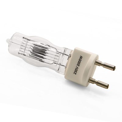 230v 2000w G22 หลอดไฟเดี่ยวสิ้นสุดหลอดฮาโลเจน 3200k 300Hours