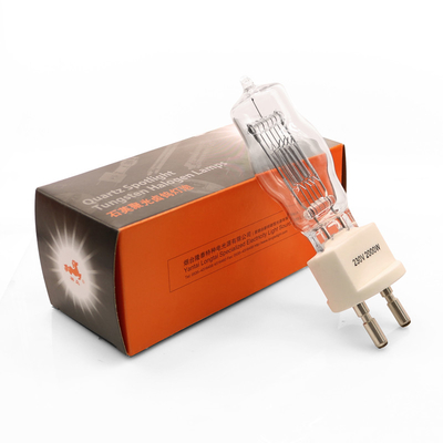 230v 2000w G22 หลอดไฟเดี่ยวสิ้นสุดหลอดฮาโลเจน 3200k 300Hours