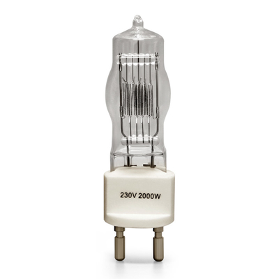 230v 2000w G22 หลอดไฟเดี่ยวสิ้นสุดหลอดฮาโลเจน 3200k 300Hours