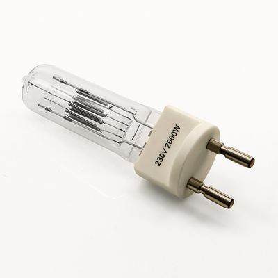 230v 2000w G22 ควอตซ์หลอดฮาโลเจน Bi Pin หลอดฮาโลเจนป้องกันการระเบิด