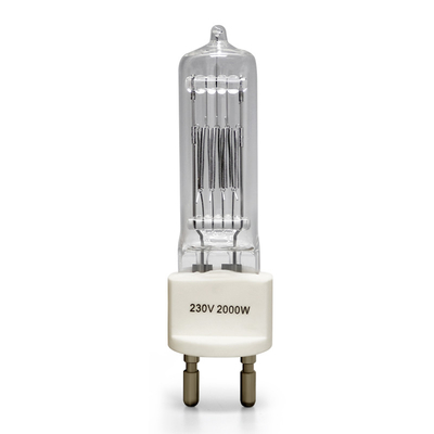 230v 2000w G22 ควอตซ์หลอดฮาโลเจน Bi Pin หลอดฮาโลเจนป้องกันการระเบิด