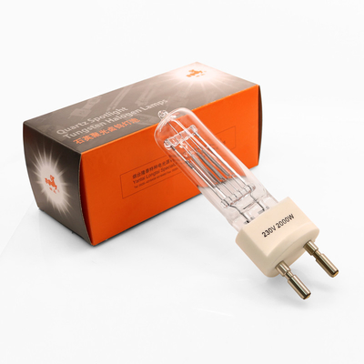 230v 2000w G22 ควอตซ์หลอดฮาโลเจน Bi Pin หลอดฮาโลเจนป้องกันการระเบิด