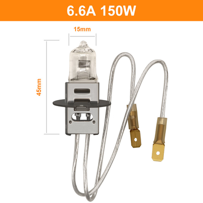 หลอดฮาโลเจนควอตซ์ 150 วัตต์ GY9.5 6.6A สนามบินสนามบิน PK30D W / ตัวเชื่อมต่อแบบแบนชาย
