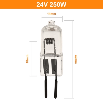24V 250 วัตต์ควอตซ์หลอดฮาโลเจนโปรเจคเตอร์โคมไฟเวทีแสง 50 ชม. GY6.35 Socket