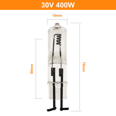 30V 400 วัตต์ควอตซ์หลอดฮาโลเจน 2 ขาไฟแสดงสถานะ