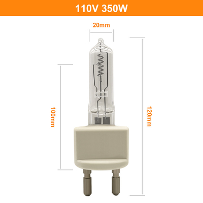 110V 350W G22 หลอดไฟควอตซ์ใสหลอดฮาโลเจนหัวรถจักร