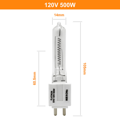 หลอดฮาโลเจนควอตซ์ 120V 500w เปลี่ยนหลอด LED 3000k Medium Bipin G9.5 Base