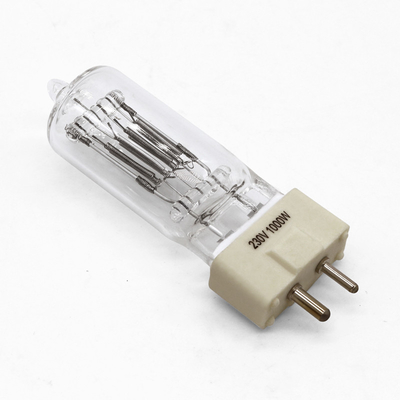 230V Gy9.5 ฐานหลอดฮาโลเจนควอตซ์ 1000w Single Ended Stage Studio Lamp 3200K
