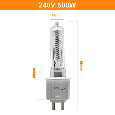 240V 500 วัตต์ควอตซ์หลอดฮาโลเจน Lumens สูง G9.5 โรงละครความร้อนอินฟราเรดทีวีวิดีโอ