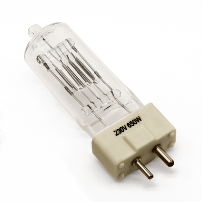 230V 650W GX9.5 หลอดไฟฮาโลเจนดิสเพลย์ออปติก Stage Theatrical 3400K 300H 20000 Lumens