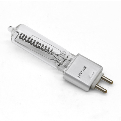 1000w 240v 2 พินหลอดฮาโลเจนโรงละครภาพฉาย G9.5 ฐาน 3200K
