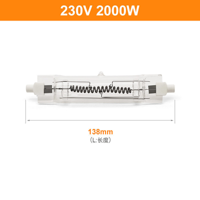 230V 2000W R7s หลอดฮาโลเจนเชิงเส้นประเภทหลอด 138mm 50000lm Double Ended