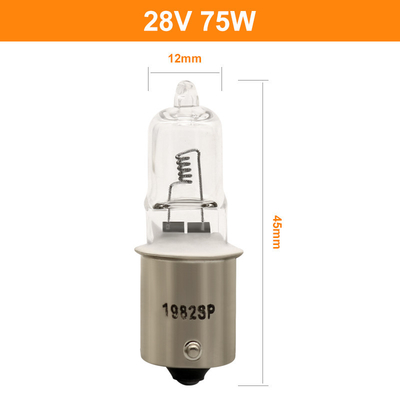 หัวรถจักรควอตซ์ไฟหน้าฮาโลเจนหลอดไฟ 1982SP 28v หลอดฮาโลเจนแรงดันต่ำ 75w