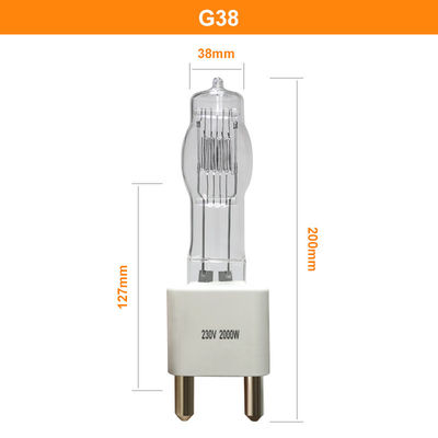 230v 2000w G38 ควอตซ์ลูกโลกฮาโลเจนหลอดไฟทังสเตน