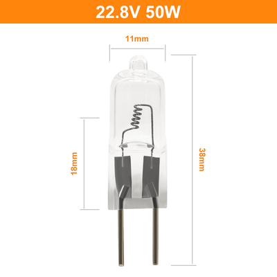 22.8V 50W เดี่ยวสิ้นสุดหลอดฮาโลเจน Axial Filament โรงละครปฏิบัติการ