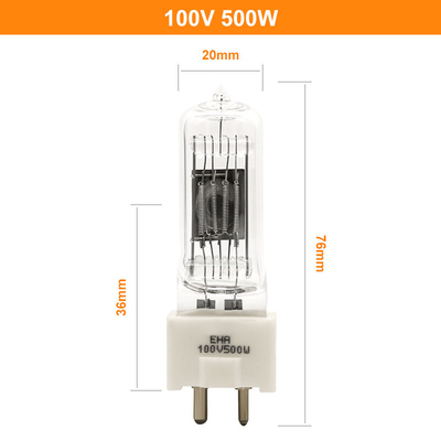 100V 500 วัตต์ควอตซ์หลอดไฟ G22 Optical Instrument Microscope Lamp Bulbs