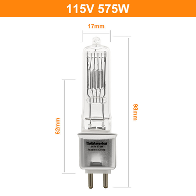 230v 115V 575W G9.5 Bi Pin หลอดฮาโลเจนเปลี่ยน Photographic