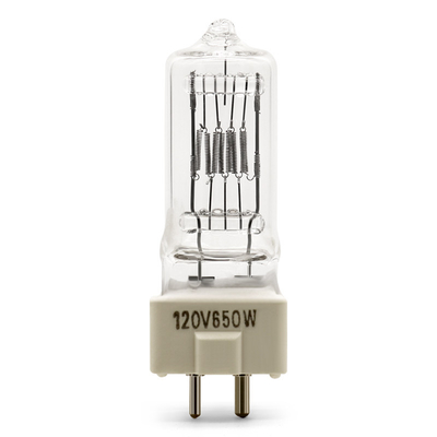 120V 650W Bi Pin หลอดฮาโลเจนควอตซ์ทังสเตนไฟวิดีโอเชิงพาณิชย์ Stage