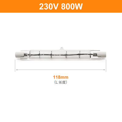 Ir Quartz หลอดฮาโลเจนปลายคู่ 118mm 230V 800W